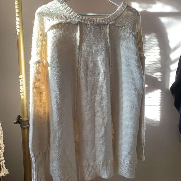 Wildfox Night Sweater Vintage Lace Oversized Alpaca Blend Sweater Size SM - Picture 6 of 13